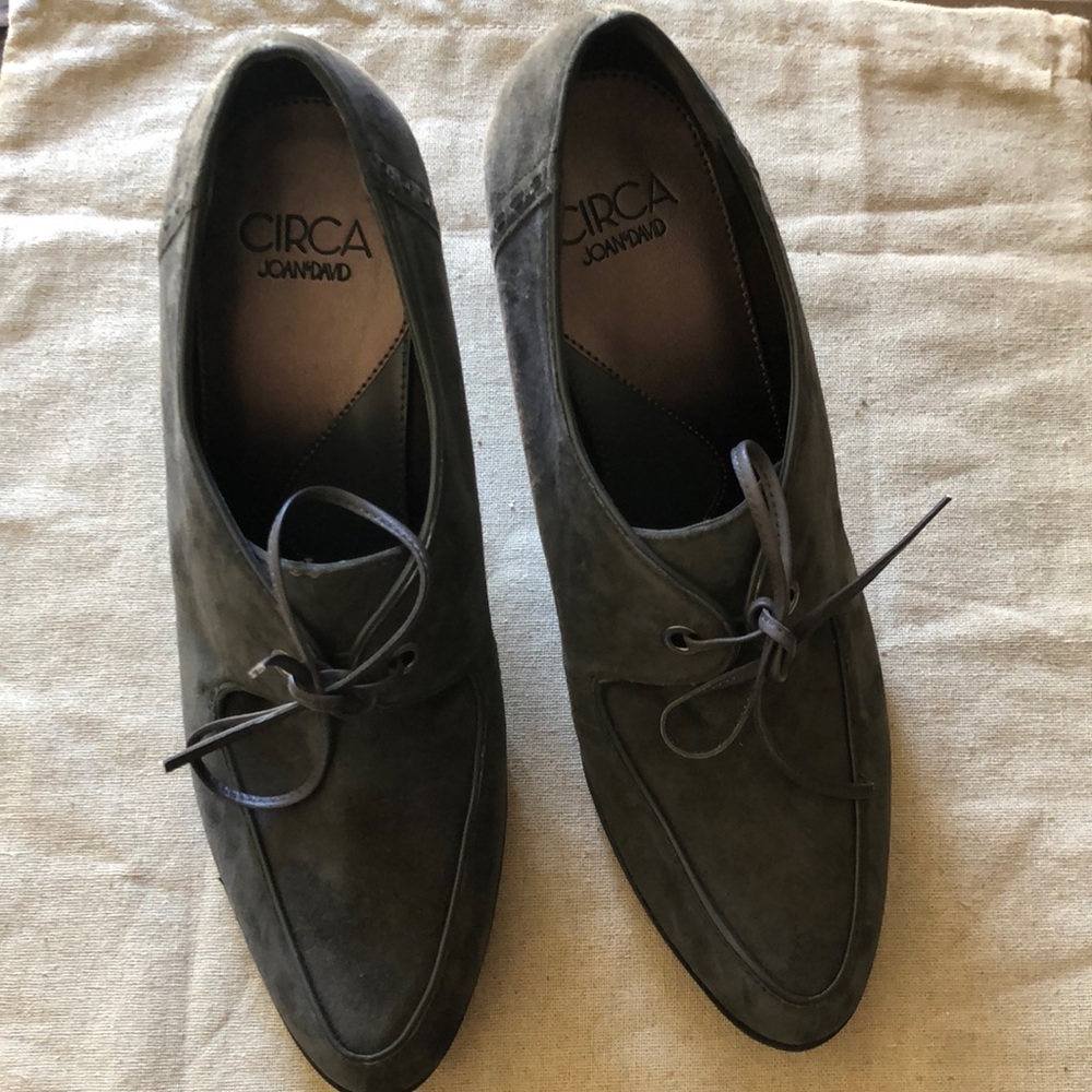 Suede Tie Top Heeled Shoes